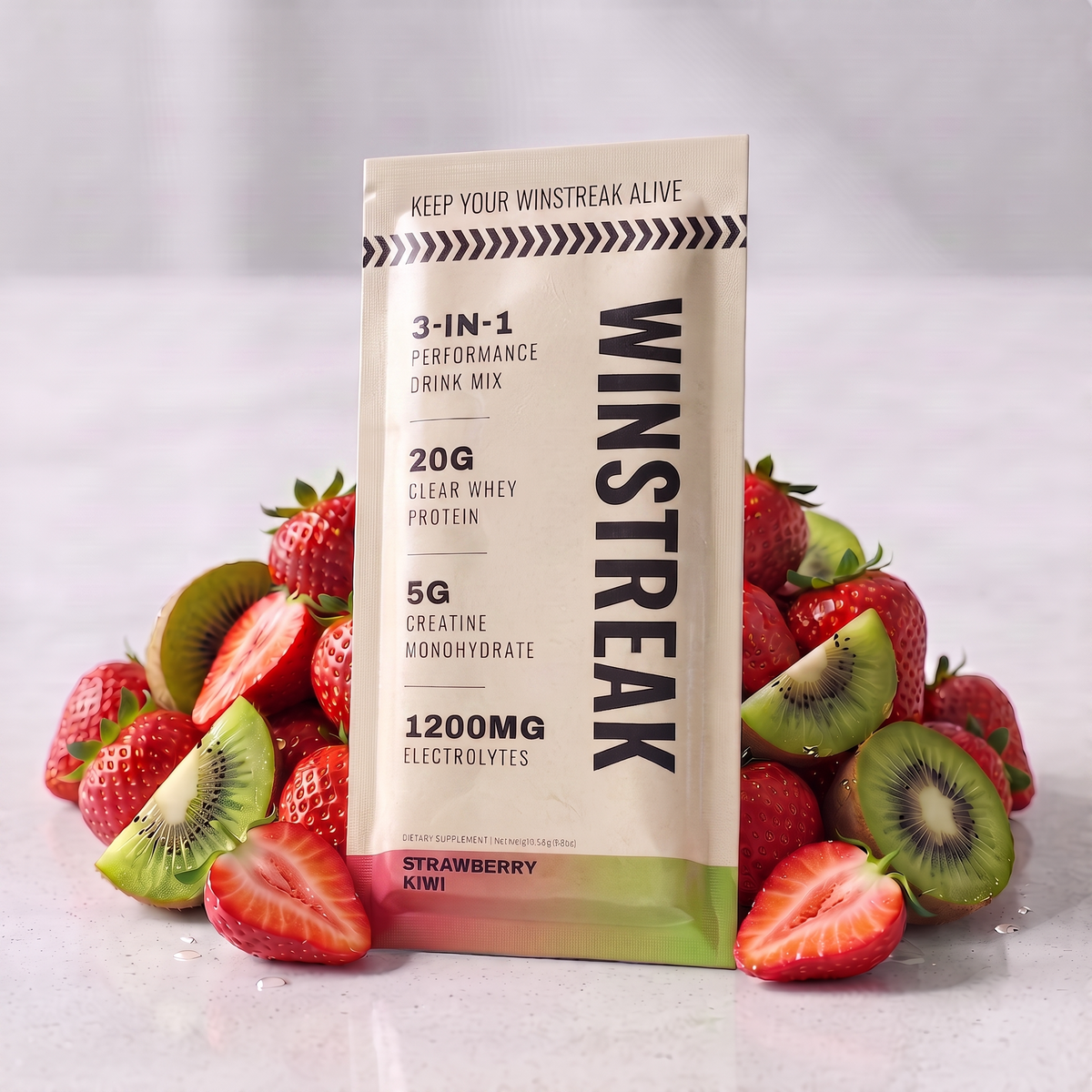 Winstreak strawberry kiwi 20-count stick pack pouch